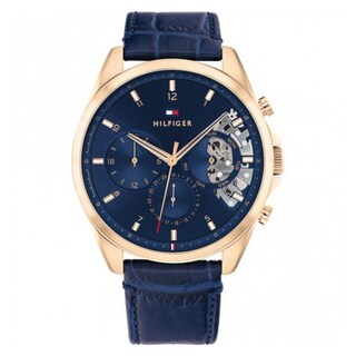 Foto 1 | Foto 1 | Reloj Tommy Hilfiger Hombre Baker 1710451 Caja Redonda 43mm Diámetro Acero Inoxidable Cierre Hebilla Movimiento Cuarzo Dial Azul