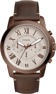 Foto 1 | Foto 1 | Reloj Fossil Hombre Grant Fs5344 Caja Redonda 44mm Diámetro Acero Inoxidable Cierre Hebilla Movimiento Cuarzo Dial Blanco