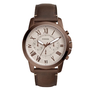 Foto 2 | Foto 2 | Reloj Fossil Hombre Grant Fs5344 Caja Redonda 44mm Diámetro Acero Inoxidable Cierre Hebilla Movimiento Cuarzo Dial Blanco
