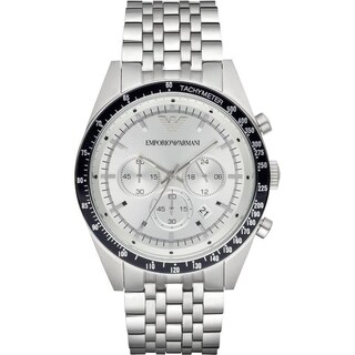 Foto 2 | Foto 2 | Reloj Emporio Armani Hombre Sportivo Ar6073 Caja Redonda 46mm Diámetro Acero Inoxidable Cierre Desplegable Movimiento Cuarzo