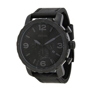 Foto 2 | Foto 2 | Reloj Fossil Hombre Nate Jr1354 Caja Redonda 50mm Diámetro Acero Inoxidable Cierre Hebilla Movimiento Cuarzo Dial Negro