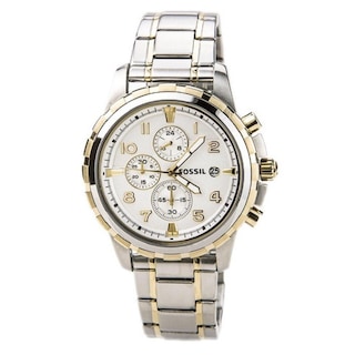Foto 3 | Foto 3 | Reloj Fossil Hombre Dean Fs4795 Caja Redonda 45mm Diámetro Acero Inoxidable Cierre Desplegable Movimiento Cuarzo Dial Blanco