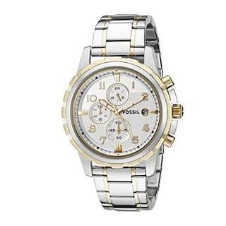 Foto 4 | Foto 4 | Reloj Fossil Hombre Dean Fs4795 Caja Redonda 45mm Diámetro Acero Inoxidable Cierre Desplegable Movimiento Cuarzo Dial Blanco