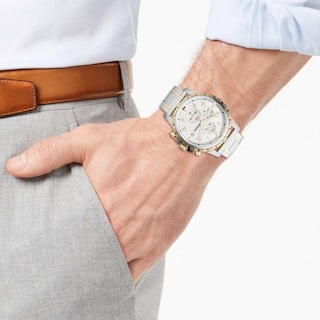 Foto 6 | Foto 6 | Reloj Fossil Hombre Dean Fs4795 Caja Redonda 45mm Diámetro Acero Inoxidable Cierre Desplegable Movimiento Cuarzo Dial Blanco