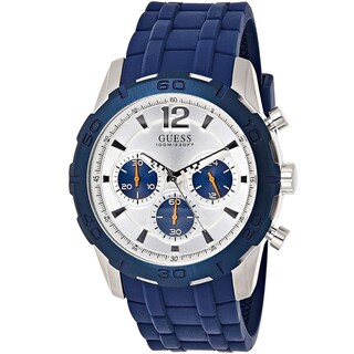 Foto 1 | Foto 1 | Reloj Guess Hombre Steel W0864g6 Caja Redonda 46mm Diámetro Acero Inoxidable Cierre Hebilla Movimiento Cuarzo Dial Blanco