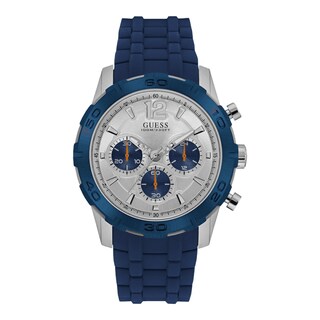 Foto 2 | Foto 2 | Reloj Guess Hombre Steel W0864g6 Caja Redonda 46mm Diámetro Acero Inoxidable Cierre Hebilla Movimiento Cuarzo Dial Blanco