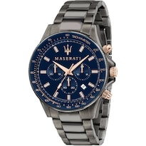 Reloj Maserati Hombre Sfida R8873640001 Caja Redonda 44mm Diámetro Acero Inoxidable Cierre Desplegable Movimiento Cuarzo