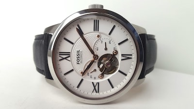 Foto 6 | Foto 6 | Reloj Fossil Hombre Townsman Me3104 Caja Redonda 44mm Diámetro Acero Inoxidable Cierre Hebilla Movimiento Cuarzo Dial Negro