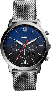 Foto 4 | Foto 4 | Reloj Fossil Hombre Neutra Fs5383 Caja Redonda 44mm Diámetro Acero Inoxidable Cierre Deslizante Movimiento Cuarzo Dial Azul