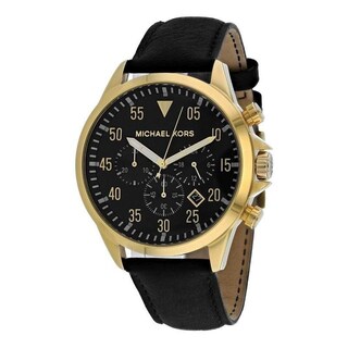 Foto 1 | Foto 1 | Reloj Michael Kors Hombre Gage Mk8618 Caja Redonda 44mm Diámetro Acero Inoxidable Cierre Hebilla Movimiento Cuarzo Dial Negro