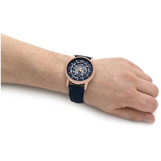 Foto 8 | Foto 8 | Reloj Emporio Armani Hombre Meccanico Ar60050 Caja Redonda 43mm Diámetro Acero Inoxidable Cierre Hebilla Movimiento Automático