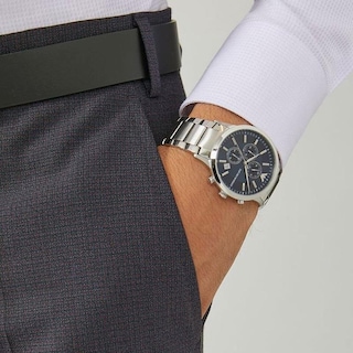 Foto 4 | Foto 4 | Reloj Emporio Armani Hombre Classic Ar11164 Caja Redonda 43mm Diámetro Acero Inoxidable Cierre Presion Movimiento Cuarzo