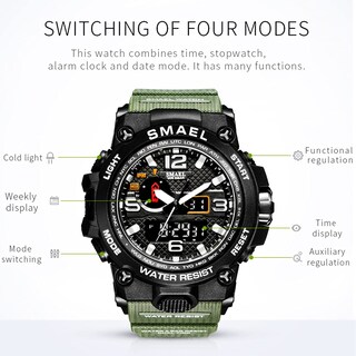 Foto 5 | Foto 5 | Venta Internacional - Reloj Koodea 1545d Para Hombre, Resistente Al Agua, 50 M, Con Alarma Y Retroiluminación