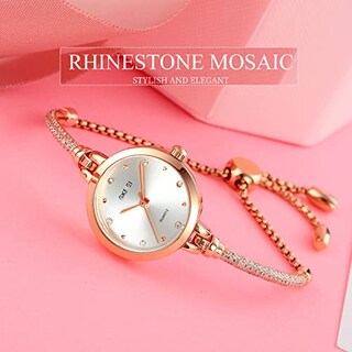 Foto 4 | Foto 4 | Venta Internacional - Reloj Analógico De Cuarzo Para Mujer Toocat Bling En Oro Rosa Con Diamantes