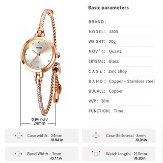Foto 7 | Foto 7 | Venta Internacional - Reloj Analógico De Cuarzo Para Mujer Toocat Bling En Oro Rosa Con Diamantes