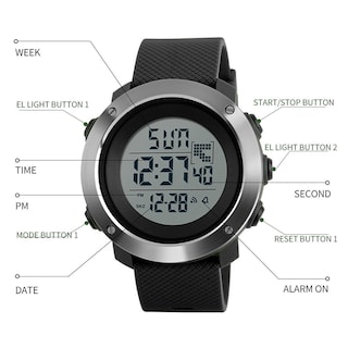 Foto 3 | Foto 3 | Venta Internacional - Reloj Kauo Para Mujer, Deportivo, Digital, Militar, Impermeable, Negro