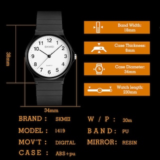 Foto 6 | Foto 6 | Venta Internacional - Reloj De Pulsera Skmei, De Cuarzo, Impermeable, Para Mujer, Correa De Poliuretano