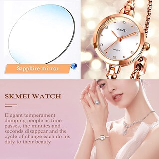Foto 3 | Foto 3 | Venta Internacional - Pulsera Skmei Para Mujer Con Forma De Diamante Con Resistencia Al Agua Hasta 3 Atm