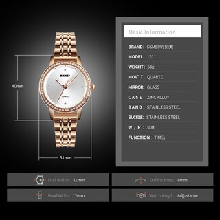 Foto 6 | Foto 6 | Venta Internacional - Reloj Gosasa Para Mujer, Cuarzo, Acero Inoxidable, 30 M, Resistente Al Agua
