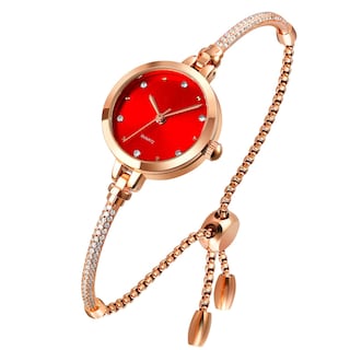 Foto 1 | Foto 1 | Venta Internacional - Reloj Analógico De Cuarzo Para Mujer Toocat, Brillante, Oro Rosa Con 30 M De Diámetro Exterior