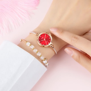 Foto 2 | Foto 2 | Venta Internacional - Reloj Analógico De Cuarzo Para Mujer Toocat, Brillante, Oro Rosa Con 30 M De Diámetro Exterior