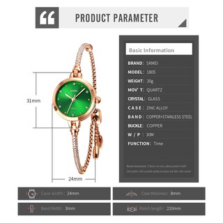 Foto 5 | Foto 5 | Venta Internacional - Pulsera Skmei Para Mujer Con Forma De Diamante Con Resistencia Al Agua Hasta 3 Atm