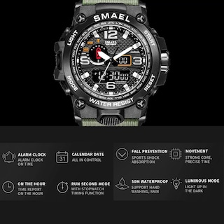 Foto 2 | Foto 2 | Venta Internacional - Reloj Koodea Koodea1545d Para Hombre, 50 M, Resistente Al Agua, Doble Pantalla