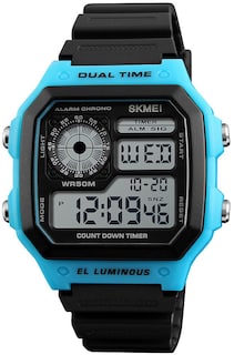Foto 1 | Foto 1 | Venta Internacional - Reloj Hunruy, Multifuncional, Doble Zona Horaria, Led, Digital, Azul