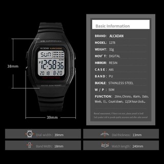 Foto 8 | Foto 8 | Venta Internacional - Reloj Alcadan Digital Outdoor A Prueba De Agua Para Hombre Y Mujer