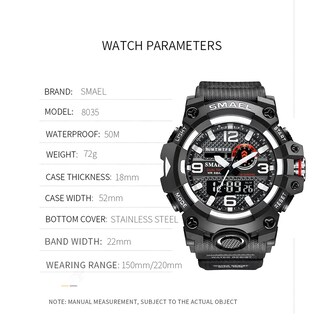 Foto 4 | Foto 4 | Venta Internacional - Reloj Koodea 8035 Para Hombre, Deportivo, Digital, Doble Hora, 5 Bar, Agua De Alta Resolución