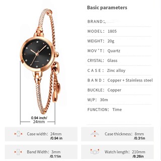 Foto 4 | Foto 4 | Venta Internacional - Reloj Analógico De Cuarzo Para Mujer Toocat, Brillante, Oro Rosa Con 30 M De Diámetro Exterior