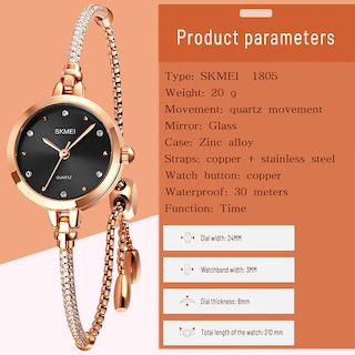 Foto 2 | Foto 2 | Venta Internacional - Reloj De Pulsera Skmei Para Mujer, Fino Y De Primera Calidad, Con Detalles De Cristal