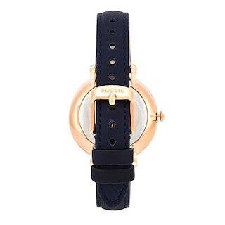 Foto 3 | Foto 3 | Reloj de Cuarzo Fossil Jacqueline Oro Rosa/Azul Marino - Venta Internacional
