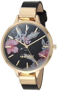 Foto 1 | Foto 1 | Reloj Nine West Nw/2044flbk Piel Sintética de Cuarzo para Mujer - Venta Internacional