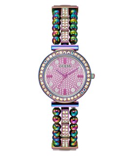 Foto 1 | Foto 1 | Reloj Guess G-link Iridiscente Para Mujer, Esfera Plateada, Caja De 30 Mm - Venta Internacional.