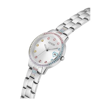 Foto 4 | Foto 4 | Pulsera Watch Guess Para Mujer, Tono Plateado, 34 Mm, Esfera Blanca - Venta Internacional.