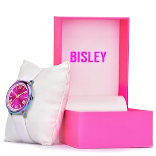 Foto 5 | Foto 5 | Reloj Bisley Rainbow Analog Para Mujer Con Correa De Piel Blanca - Venta Internacional.