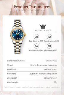 Foto 6 | Foto 6 | Reloj Olevs Mecánico Automático Luminoso Para Mujer Con Diamante - Venta Internacional.