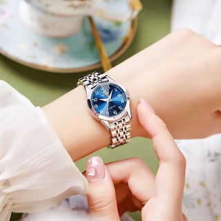 Foto 3 | Foto 3 | Reloj Olevs Vestido De Moda Azul Diamond Para Mujer, Impermeable - Venta Internacional.