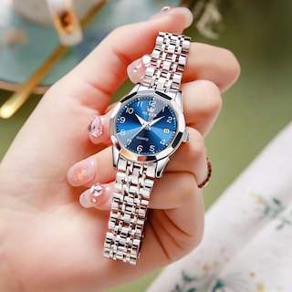 Foto 4 | Foto 4 | Reloj Olevs Vestido De Moda Azul Diamond Para Mujer, Impermeable - Venta Internacional.