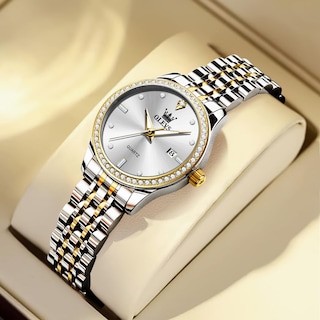 Foto 3 | Foto 3 | Reloj Olevs Small De Acero Inoxidable Con Forma De Diamante Para Mujer - Venta Internacional.