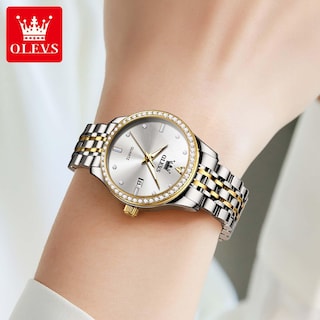 Foto 4 | Foto 4 | Reloj Olevs Small De Acero Inoxidable Con Forma De Diamante Para Mujer - Venta Internacional.