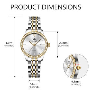 Foto 5 | Foto 5 | Reloj Olevs Small De Acero Inoxidable Con Forma De Diamante Para Mujer - Venta Internacional.
