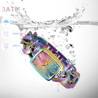 Foto 5 | Foto 5 | Reloj Bisley Rainbow Chain Brazalete Rectangular De 26 X 32,5 Mm - Venta Internacional.