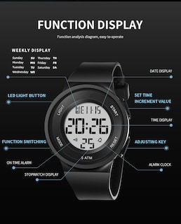 Foto 4 | Foto 4 | Reloj digital deportivo LED impermeable para mujer Senrud Fashion 5 ATM - Venta Internacional