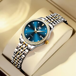 Foto 3 | Foto 3 | Reloj Olevs de Acero Inoxidable Impermeable con Esfera de Diamante Azul para Mujer - Venta Internacional