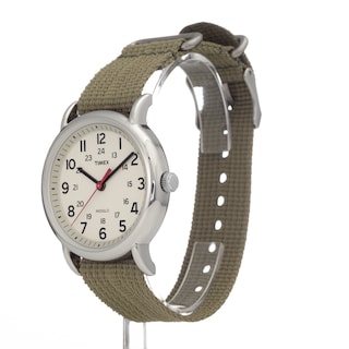 Foto 2 | Foto 2 | Reloj Timex Weekender, Unisex, Caja Plateada De 38 Mm Y Esfera Color Crema - Venta Internacional.