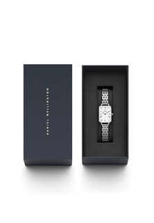 Foto 3 | Foto 3 | Reloj Daniel Wellington Quadro Con Números Romanos De 20 X 26 Mm, Plateado - Venta Internacional.