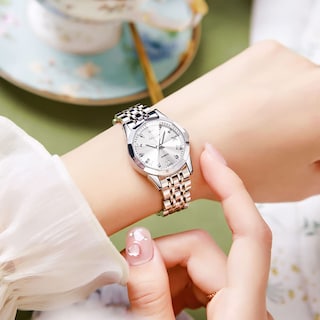 Foto 2 | Foto 2 | Reloj Olevs De Acero Inoxidable Plateado Para Mujer Con Fecha De Diamante - Venta Internacional.