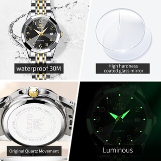 Foto 5 | Foto 5 | Reloj Olevs Vestido De Moda Negro Diamond Para Mujer, Impermeable - Venta Internacional.